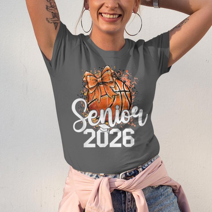 Senior Basketball Class Of 2026 Coquette Graduation Day Unisex Jersey T-Shirt