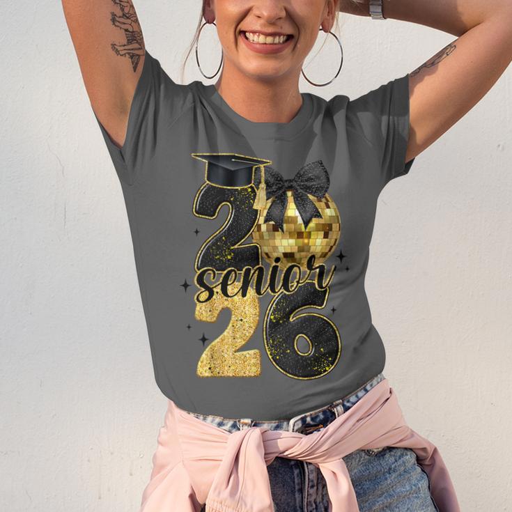 Senior Class Of 2026 Senior Girl Graduation Cap Coquette Bow Unisex Jersey T-Shirt