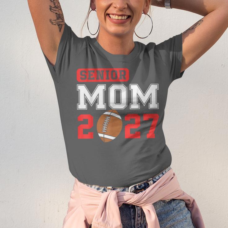 Senior Football Mom 2027 Team Class Of 2027 Graduation Mom Unisex Jersey T-Shirt