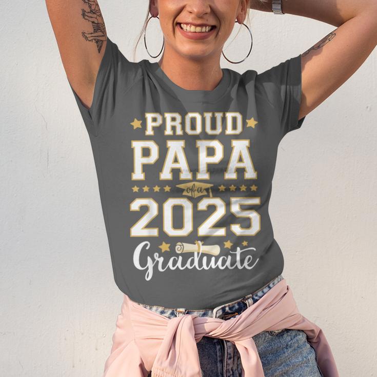 Senior Graduation Proud Papa 2025 Graduate Class Matching Unisex Jersey T-Shirt