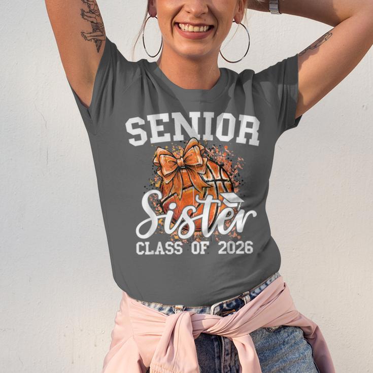 Senior Sister Class Of 2026 Coquette Basketball Graduation Unisex Jersey T-Shirt
