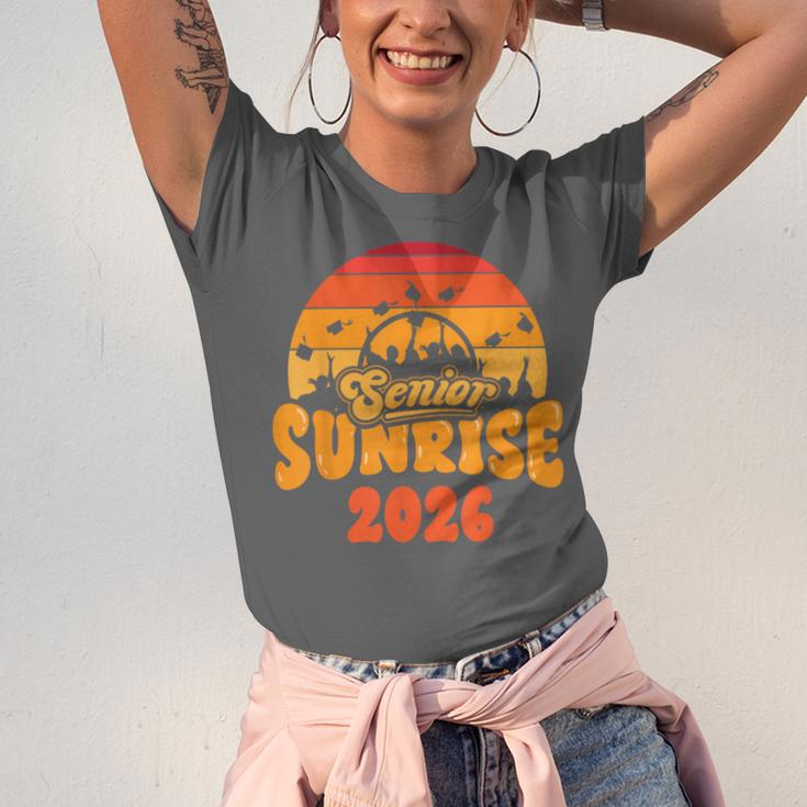 Senior Sunrise Class Of 2026 Graduation Proud Graduate Retro Unisex Jersey T-Shirt