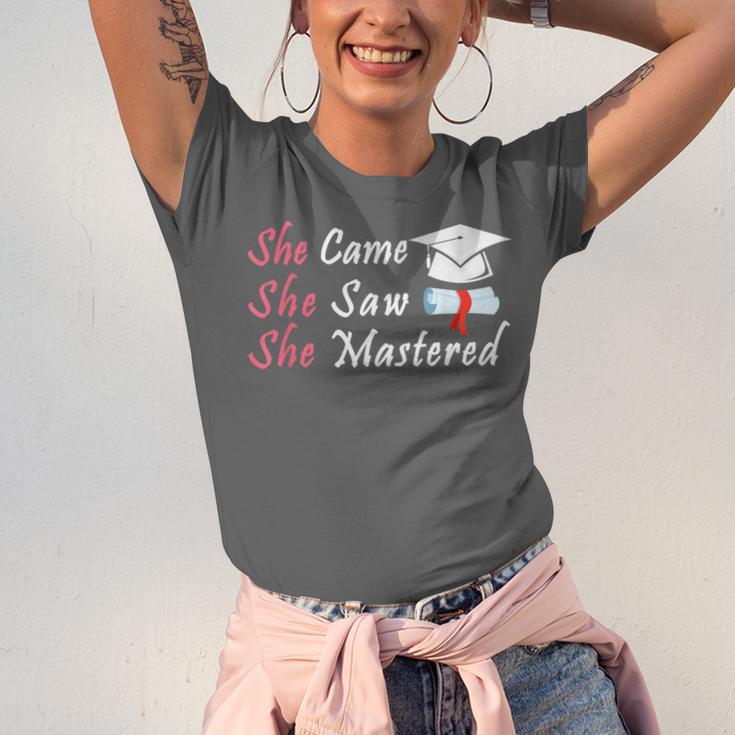 She Came She Saw She Mastered Graduation Unisex Jersey T-Shirt
