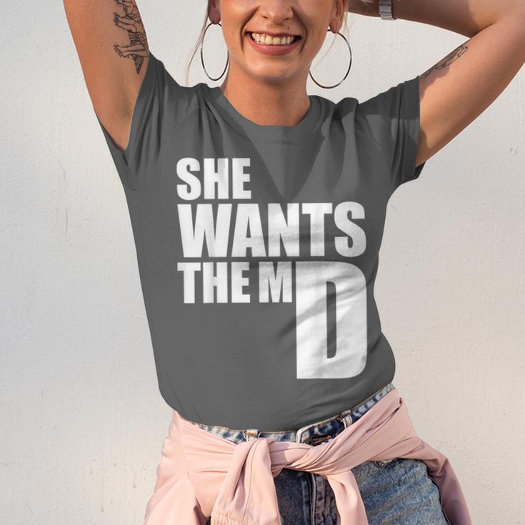 She Wants The MD Shirt Medical Graduation Doctor Unisex Jersey T-Shirt