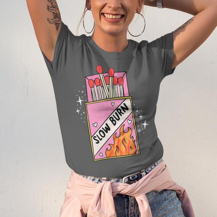 Slow Burn Book Trope Worth The Wait Love Takes Time Unisex Jersey T-Shirt Slow Burn Book Trope Worth The Wait Love Takes Time Unisex Jersey T-Shirt