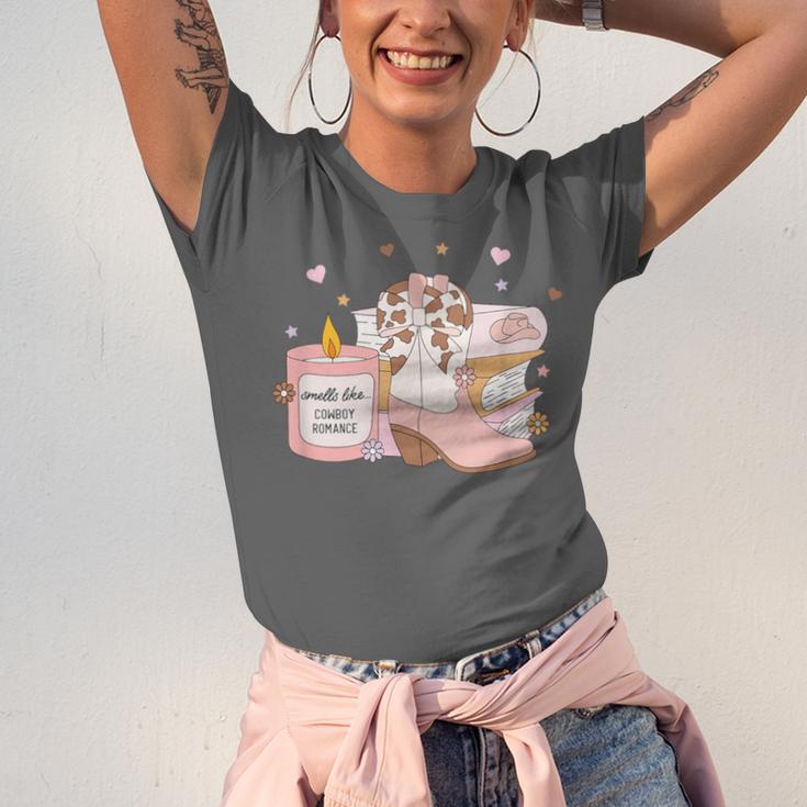 Smells Like Cowboy Romance Book Lover Unisex Jersey T-Shirt