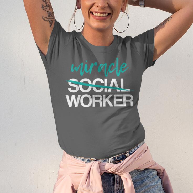Social Worker Work Month MSW Graduation Masters Unisex Jersey T-Shirt