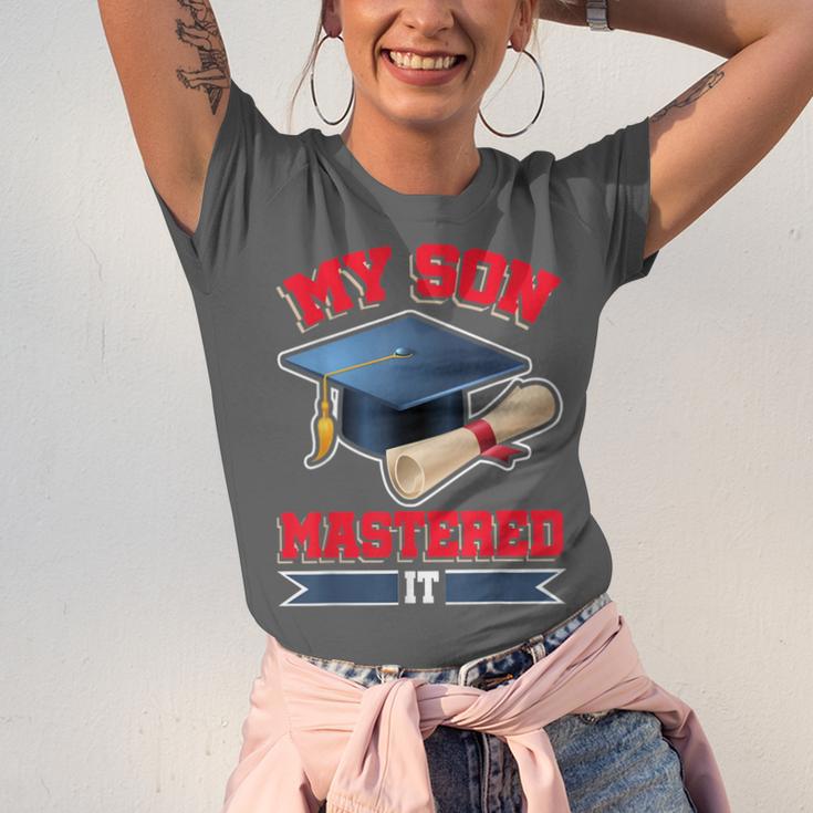 My Son Mastered It Shirt Masters Tee Graduate Graduation Unisex Jersey T-Shirt