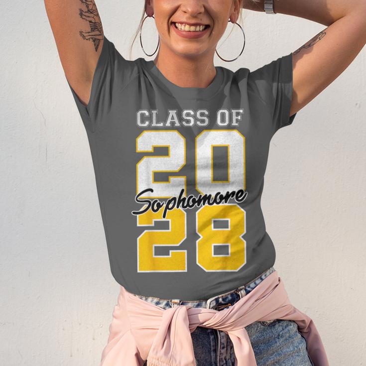 Sophomore 2028 Class Of 2028 Graduation 2028 10th Grade Unisex Jersey T-Shirt