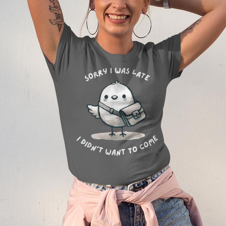 Sorry I Was Late I Didn't Want To Come Introvert Unisex Jersey T-Shirt Sorry I Was Late I Didn't Want To Come Introvert Unisex Jersey T-Shirt
