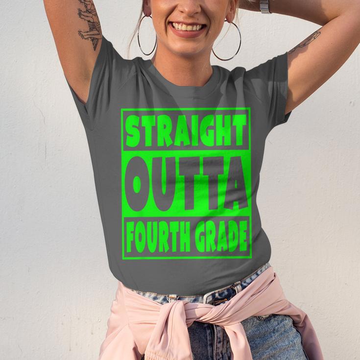 Straight Outta Fourth Grade Graduation Class Unisex Jersey T-Shirt
