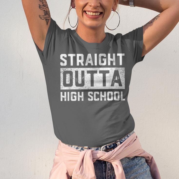 Straight Outta High School Graduation Kid Unisex Jersey T-Shirt