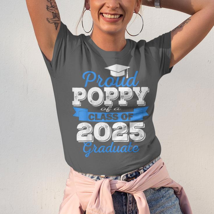 Super Proud Poppy Of 2025 Graduate Senior Graduation Family Unisex Jersey T-Shirt