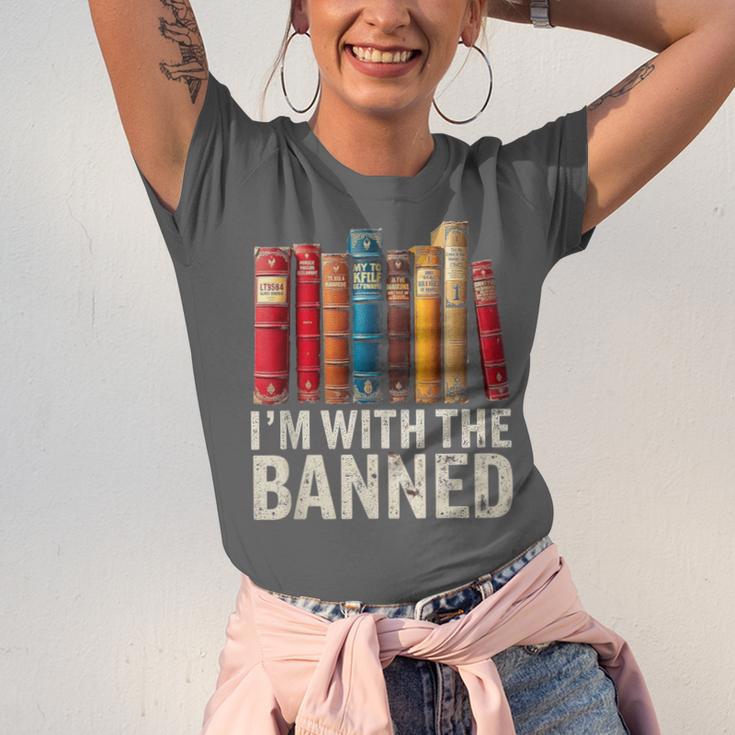 Support Banned Books Freedom I'm With The Banned Unisex Jersey T-Shirt