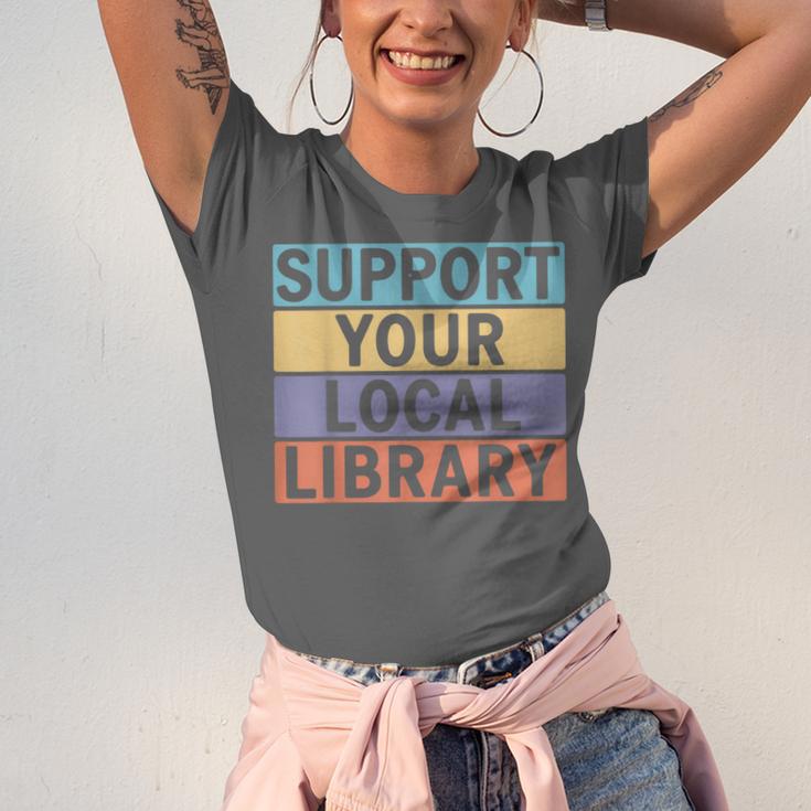 Support Your Local Library Worker Librarian Bookworm Unisex Jersey T-Shirt Support Your Local Library Worker Librarian Bookworm Unisex Jersey T-Shirt