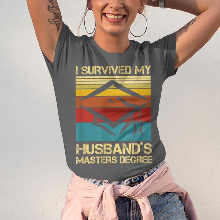 I Survived My Husband's Master's Degree Graduation Unisex Jersey T-Shirt