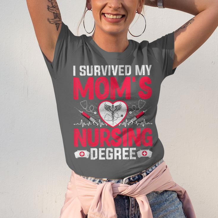 I Survived My Mom’s Nursing Degree Nurse Nursing Graduation Unisex Jersey T-Shirt
