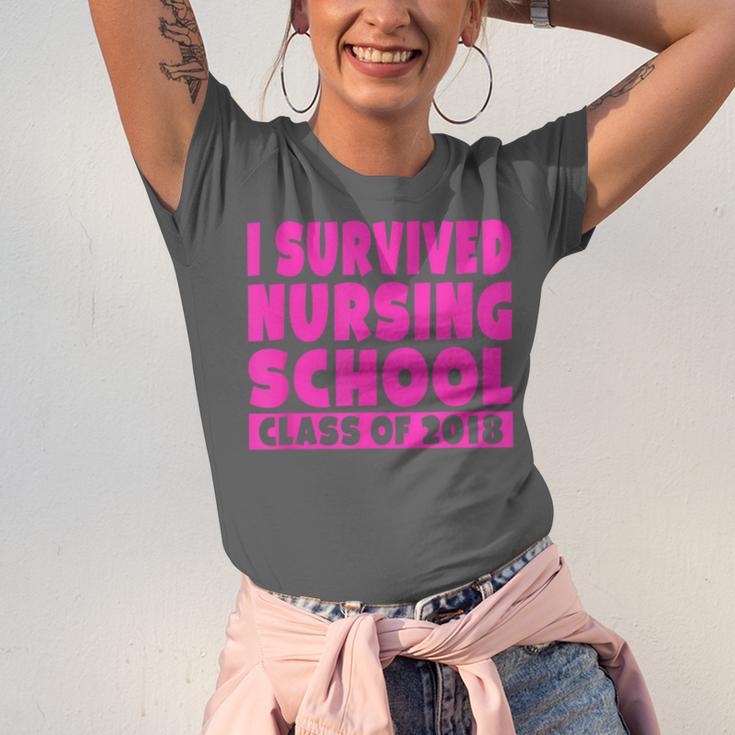 I Survived Nursing School Class Of 2018 Graduation Shirt Unisex Jersey T-Shirt
