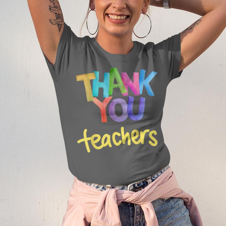 Thank You Teacher Appreciation Graduation Men Women Girls Kids Unisex Jersey T-Shirt
