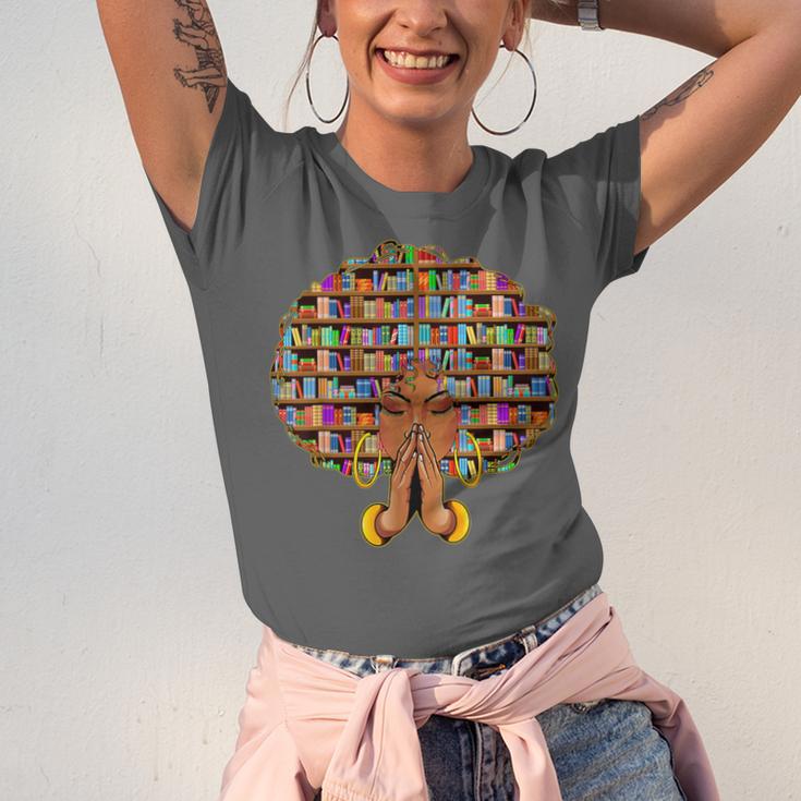 History Month Afro Women Girls Book Lover Librarian Unisex Jersey T-Shirt