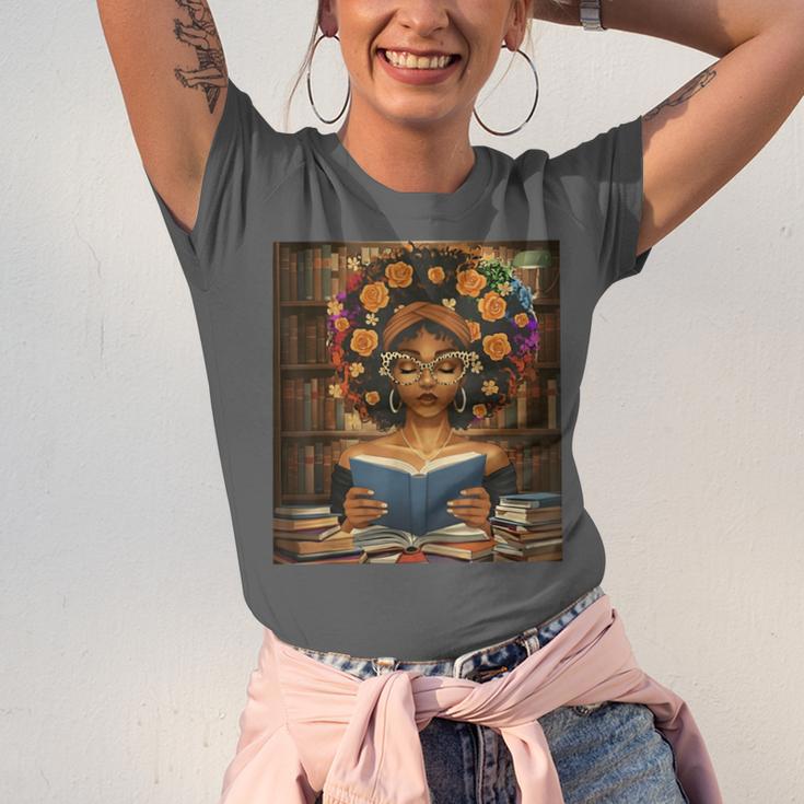History Month Black Afro Girl Women Book Lovers Flower Unisex Jersey T-Shirt History Month Black Afro Girl Women Book Lovers Flower Unisex Jersey T-Shirt