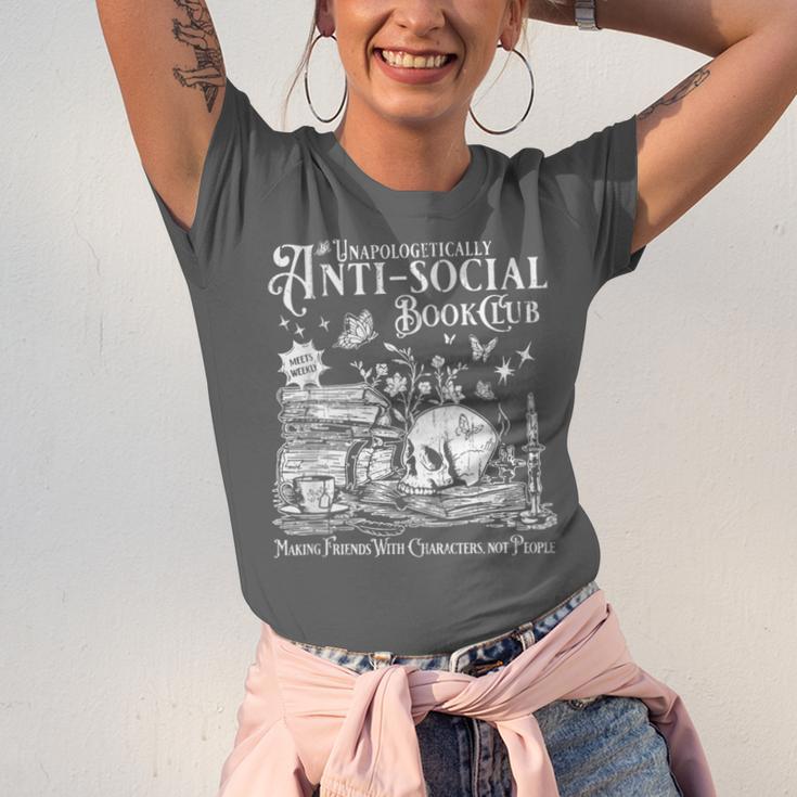 Unapologetically Anti Social Book Club Introvert Reader Unisex Jersey T-Shirt Unapologetically Anti Social Book Club Introvert Reader Unisex Jersey T-Shirt