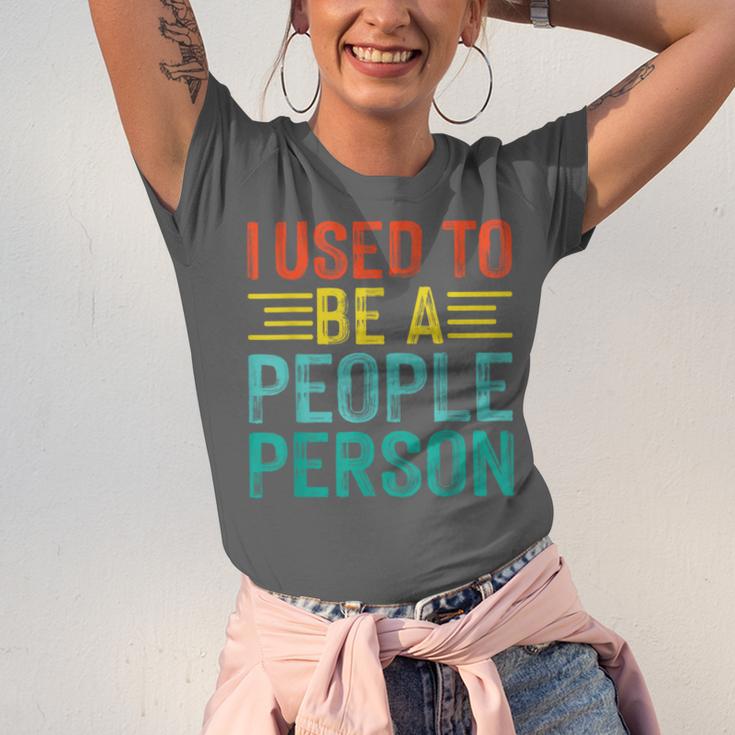 I Used To Be A People Person I Introvert Unisex Jersey T-Shirt