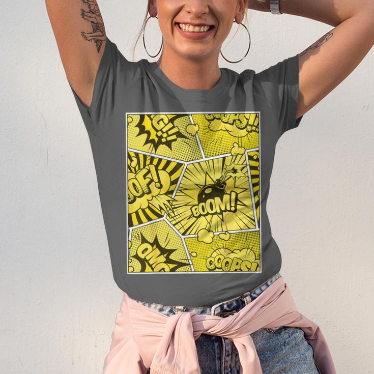 Varsity-Gold Yellow Comic Book University Varsity-Gold Unisex Jersey T-Shirt