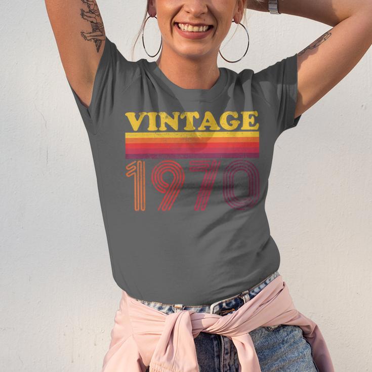 Vintage 1970 Retro Style 70's Born Nostalgia Vibes Birthday Unisex Jersey T-Shirt