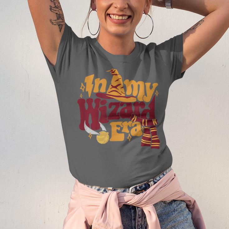 In My Wizard Era Groovy Bookish Fantasy Reader Book Lover Unisex Jersey T-Shirt