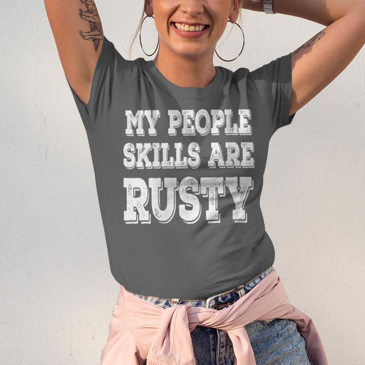 Women's My People Skills Are Rusty Introvert SPN Moments Unisex Jersey T-Shirt Women's My People Skills Are Rusty Introvert SPN Moments Unisex Jersey T-Shirt