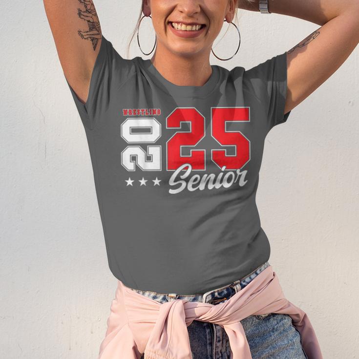 Wrestling Senior Night Wrestling Senior 2025 Graduation 75 Unisex Jersey T-Shirt