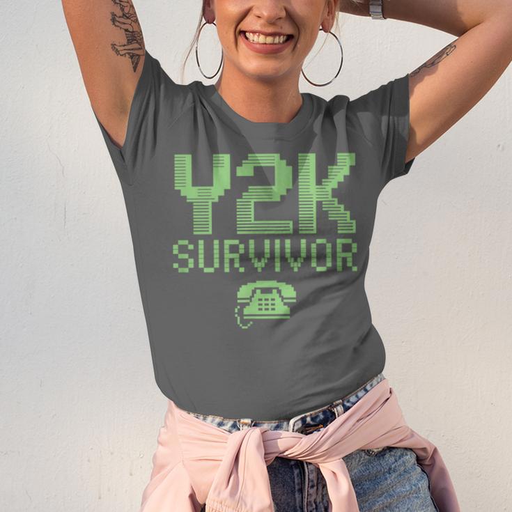 Y2K Survivor 2000s Nostalgia Retro Vintage Nostalgic Unisex Jersey T-Shirt Y2K Survivor 2000s Nostalgia Retro Vintage Nostalgic Unisex Jersey T-Shirt