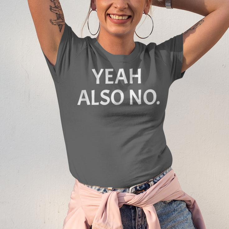 Yeah Also No Sarcastic Embarrassing Introvert Jokes Unisex Jersey T-Shirt