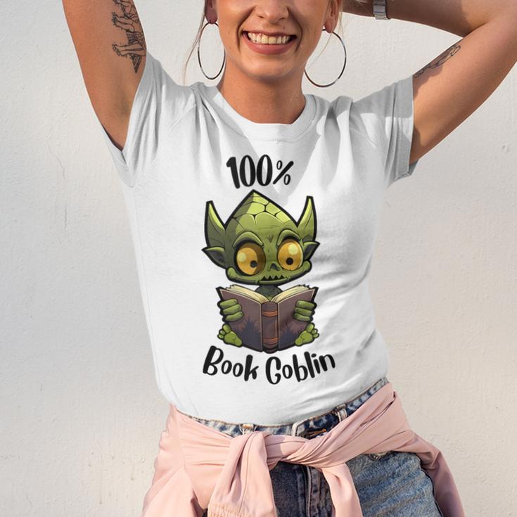 100 Book Goblin Cute Book Reader And Library Lover Unisex Jersey T-Shirt 100 Book Goblin Cute Book Reader And Library Lover Unisex Jersey T-Shirt