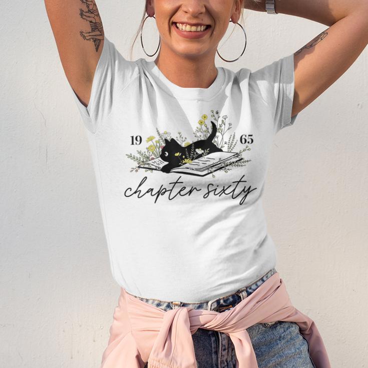 1965 Chapter Sixty Book Cat Lover 60th Birthday For Men Women Unisex Jersey T-Shirt 1965 Chapter Sixty Book Cat Lover 60th Birthday For Men Women Unisex Jersey T-Shirt