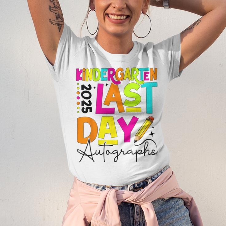 2025 Last Day Of School Autograph Kindergarten Graduation Unisex Jersey T-Shirt