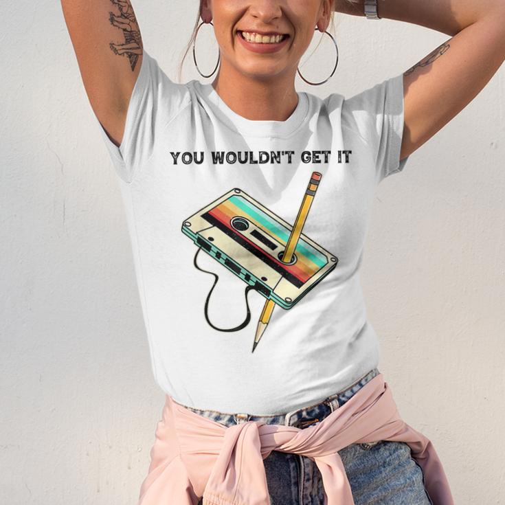70s 80s 90s Retro Party Costume Nostalgia Cassette Unisex Jersey T-Shirt