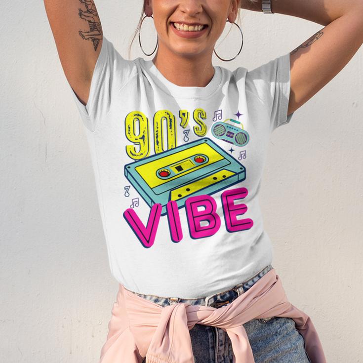 90's Vibe Retro Style Cassette Tape Nostalgia 1990s Party Premium Tri-Blend Unisex Jersey T-Shirt