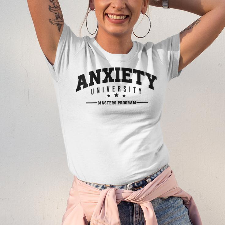 Anxiety University Anxious Antisocial Introvert Unisex Jersey T-Shirt Anxiety University Anxious Antisocial Introvert Unisex Jersey T-Shirt