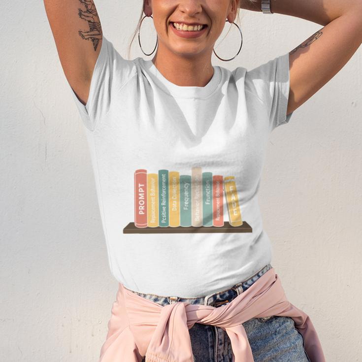 Applied Behavior Analysis Book Wildflower ABA RBT Therapist Unisex Jersey T-Shirt Applied Behavior Analysis Book Wildflower ABA RBT Therapist Unisex Jersey T-Shirt