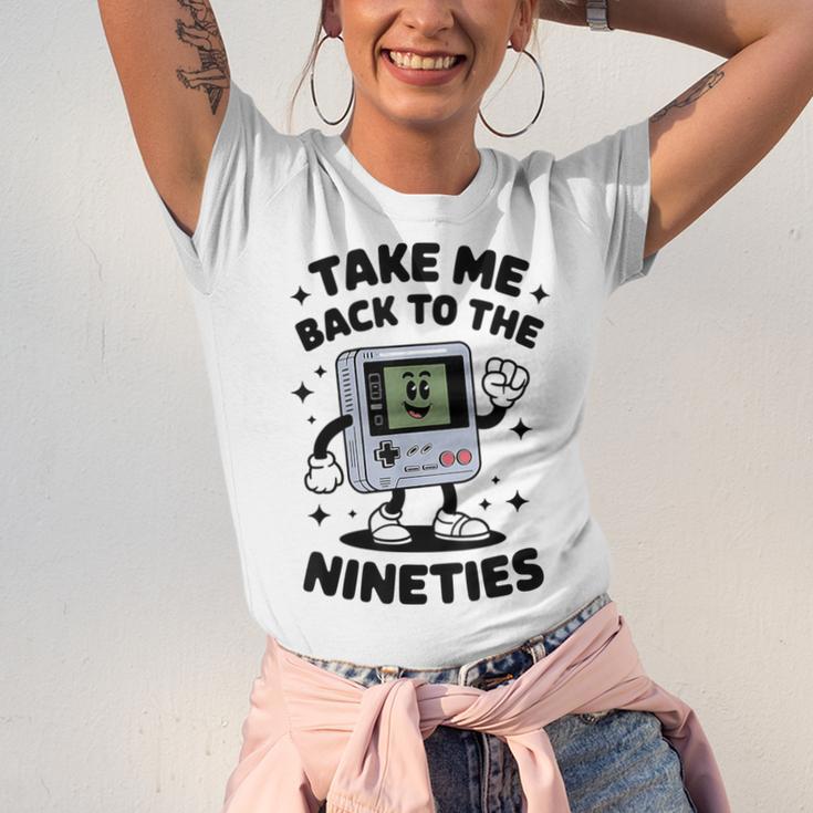 Take Me Back To The Nineties 90's Retro Gamer Nostalgia Unisex Jersey T-Shirt