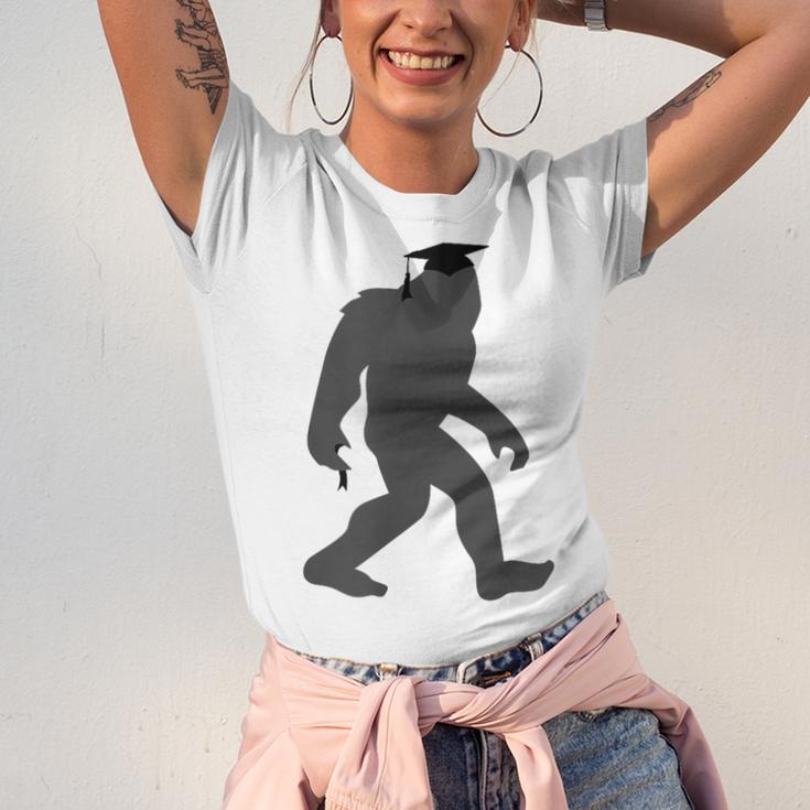 Bigfoot Graduate Shirt Cute Sasquatch Graduation Unisex Jersey T-Shirt