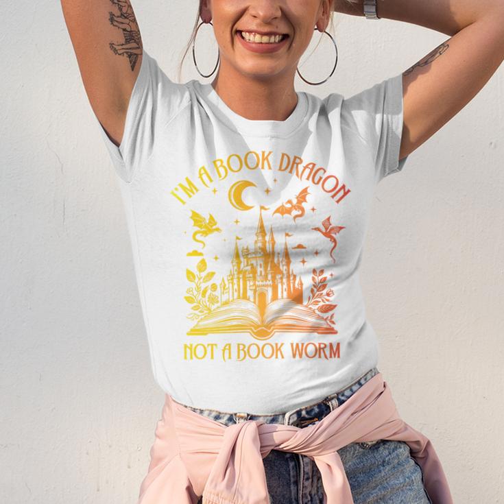 Book Dragon Not Book Worm Premium Unisex Jersey T-Shirt