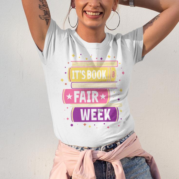Book Fair Bookworm Library Its Book Fair Week Unisex Jersey T-Shirt