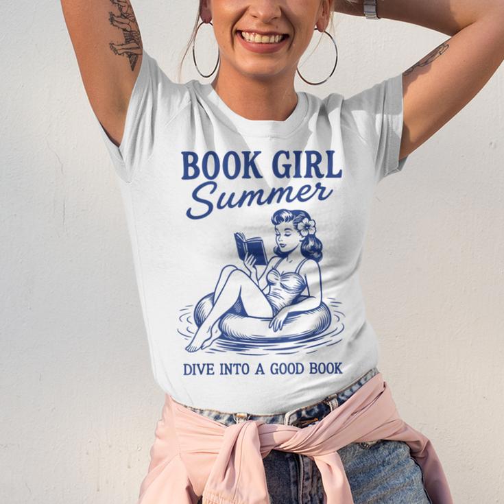 Book Girl Summer Unisex Jersey T-Shirt