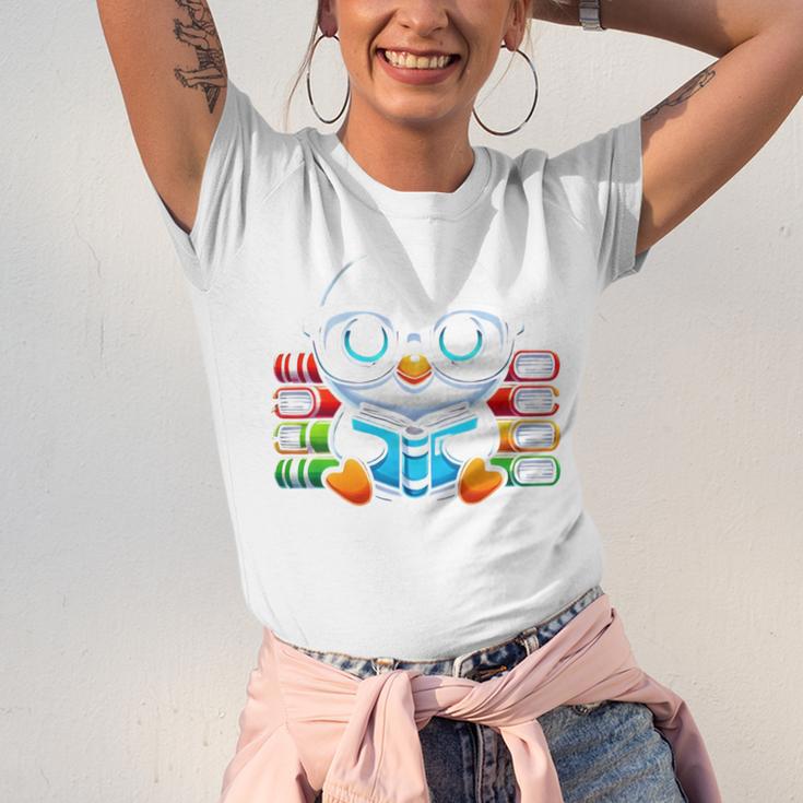 Book Lover Reading Penguin Unisex Jersey T-Shirt