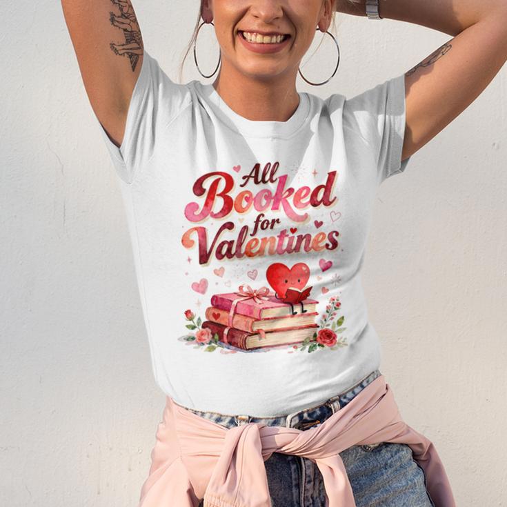 All Booked For Valentines Cute Book Lover Quote Unisex Jersey T-Shirt