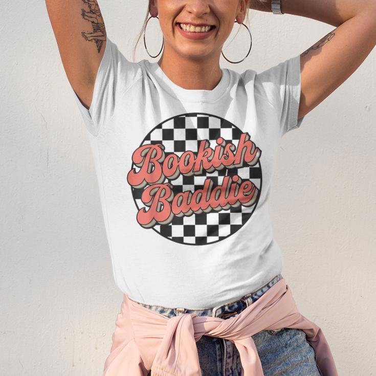 Bookish Baddie Retro Aesthetic Typography Unisex Jersey T-Shirt Bookish Baddie Retro Aesthetic Typography Unisex Jersey T-Shirt