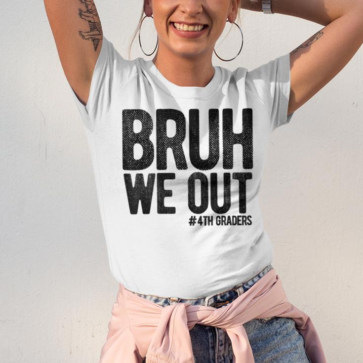 Bruh We Out 4th Graders Fourth Grade Graduation Class 2026 Unisex Jersey T-Shirt